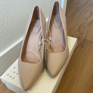 Target A New Day Tan 3" closed toe heels